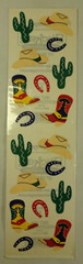Frances Meyer Sticker Sheets Western Cowboy Gear Southwestern Cactus Boots Hat