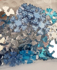CELEBRATE IT CHRISTMAS Handmade Holidays SNOWFLAKES Acrylic Gems – 75 pcs