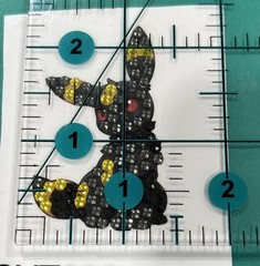 New!! UMBREON Pokemon Diamond Art STICKER Scrapbooking EEVOLUTION Nintendo Decor