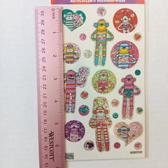Paper Magic Stickerfitti Sock Monkey Holographic Stickers