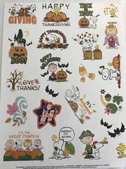PEANUTS ‘HALLOWEEN/THANKSGIVING/AUTUMN’ STICKERS -22 STICKERS -BUY MORE AND SAVE