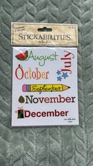 2007 Vintage Stickabilities Sticker Lot for Scrapbooking Handyman And Months