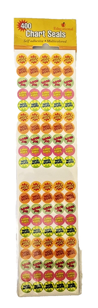 Vintage 90S Dollar General Chart Educational Teacher Stickers
