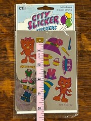 Vintage 1982 CITY SLICKERS Foil Stickers Dress a Cat 2 Sheets CTP Open Package