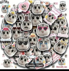 50 Cute Hamster Meme Stickers – Gerbil Guinea Pig