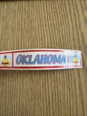 S.R.M. State Titles Banner Stickers Oklahoma Sticker Roll Vintage HTF