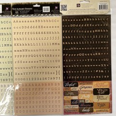 Prima Alphabet Stickers Tiny Letter Craft Scrapbook Romance Novel Lot of 3