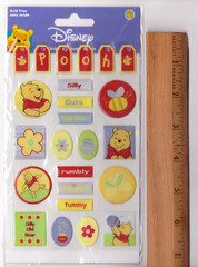 3 Disney Pooh & Tigger Sandylion Dimensional Scrapbooking Stickers + Bonus Sheet