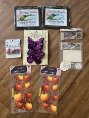 Vintage Scrapbook Craft Lot Stickers Rub Ons Brads Disney K&Company 22+ Items