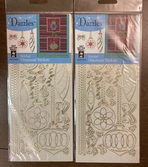 NOS Dazzles Stitched Ornaments Stickers Lot 5 Christmas