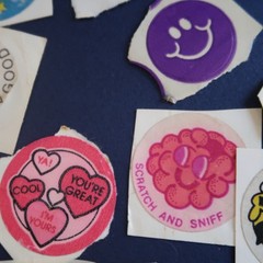 Vtg 80s Trend Scratch & Sniff Sticker Lot- Scented Smelly Gum Drop Fun Reward!