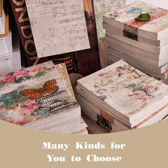 200 Pcs Deco Papers for Scrapbooking, 3.9*5.5In Vintage Decoupage Paper Junk Jou