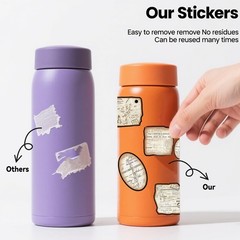 Bomichi 200 Vintage Aesthetic Sticker Pack 100 Designs Duplicate Colorful