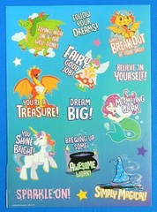Fantasy & Magic Sticker Sheet Dragons, Unicorns, Mermaid & Fairy