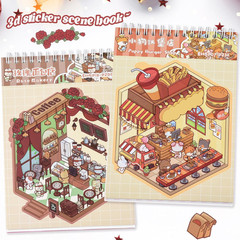 20 Sets DIY 3D Sticker Scene Collection Book DIY 3D House Stickers Make Your Own