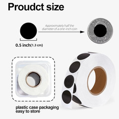 1000 PCS White round Stickers 0.5 Inch Small Circle Dot Stickers Blank Sticky D
