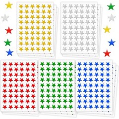 Star Stickers 1216 Pack Small Stickers Assorted Colors Stickers. Foil Star