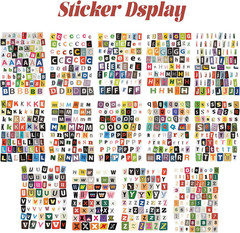 Letter Stickers Book-Scrapbook Supplies | 1500Pcs Vintage Ransom Alphabet Sticke