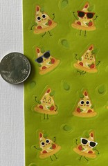 HAPPY PIZZA MAN“Pizza Scented” Stickers(39pc)Greenbrier•Food •Party•Toppings•