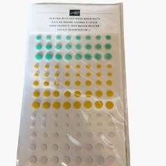 Stampin Up Resin Dots Green Yellow Pink Stickers Craft Embellishments 4 to 7 mm