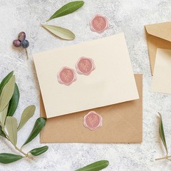 100Pcs Eucalyptus Wax Seal stickers pink Self Adhesive Envelope Seal Stickers