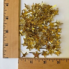 HyGlo Deco Fasteners – Brads – 1/2″ Gold Stars» – 100 – NEW