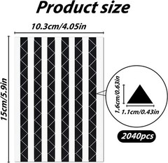 Photo Corner Stickers 2040 Pieces Self Adhesive PVC for Scrapbooking Albums