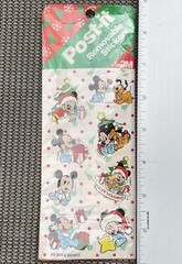 Vintage Disney Mickey Mouse Christmas Stickers 3M Post-It Removable Stickers