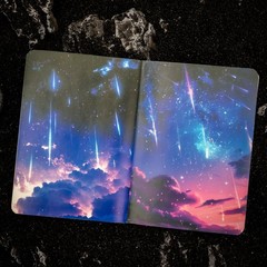 60 PCS Large Galaxy & Aurora Stickers Set – Aesthetic Sky for Scrapbooking, Jour