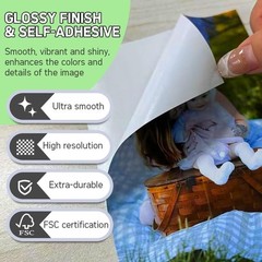 Quick Drying 4×6 Glossy Printable Sticker Paper – 50 Sheets for Crafting