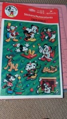 VINTAGE Christmas Mickey And Minnie Mouse Stickers Hallmark 4 Sheets New Pack