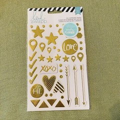 Heidi Swapp, Hello Beautiful Collection, Embellishments, Chipboard Shapes, Gold