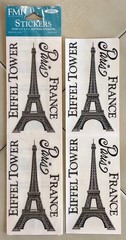 Mixed Lot PARIS, FRANCE Travel Stickers: Frances Meyer, Jolee’s, Stickopotamus