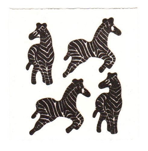 Vintage 80’s Great Seven 7 FUZZY Zebras Sticker Mod