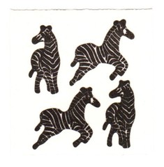 Vintage 80’s Great Seven 7 FUZZY Zebras Sticker Mod