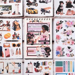 Journaling Sticker, Black Women Scrapbook Stickers, Junk Journal Supplies, Pr…