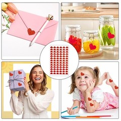 Heart Stickers, Red Heart Sticker, Glitter Small Mini Heart Stickers for Kids…