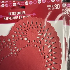Red Heart Doilies Paper Romance Valentine’s Day Ephemera 30 Plus Crafts mq Junk