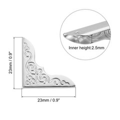 23mm Metal Book Corners,50pcs Photo Corners Book Corners Protector Retro Meta…