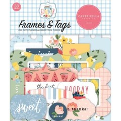 Crafts CB Summer Frames Tags Fruit Flowers Lemons Truck Thank You Hooray For You
