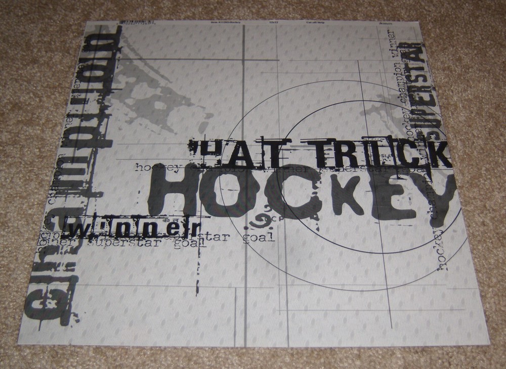 Daisy D’s Hockey HatTrick Transparency ~ 12×12 sheet
