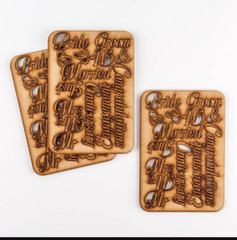 CraftbuddyUS SET OF 42 LASER CUT CELEBRATORY WORDS