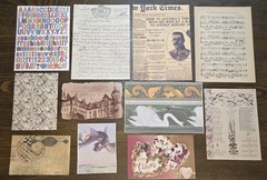 Junk Journal Kit Vintage Style Paper Stickers Tags Tickets Images Ephemera Craft