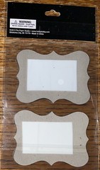 RARE La Petites Green Pink Ornate Frame Label Tags Journal 3D Scrapbook Stickers