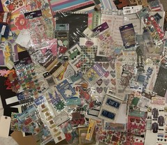 Huge Lot Art / Journal / scrapbooking 1025+ Supplies Stickers EMBELLISHMENTS NEW