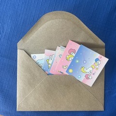 Vintage 80s Sanrio Stickers, Little Twin Stars 6 Pages From Booklet, Unicorns