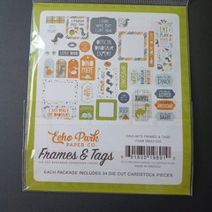 Echo Park Dinosaur Frames & Tags for Scrapbooking~ 34 pcs.~ Dino-Mite