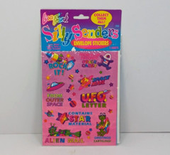 Lisa Frank Silly Senders Envelope Stickers Outer Space Alien UFO Vintage SEALED