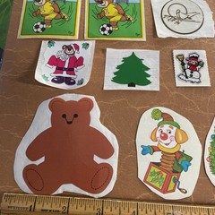 Vintage 80s BJ STICKER LOT Of 11 Stickers 1981 Soccer Bear Christmas Licorice