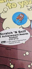 Vtg CTP Scratch N Sniff Awards NIP Rootbeer 80s Cheers To You teacher achievemen